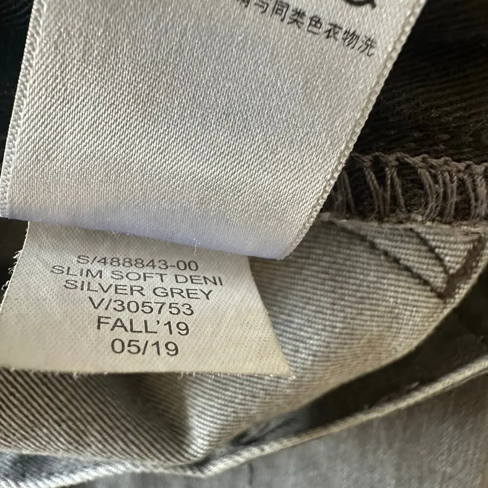 Gap Men’s Slim Soft Denim Jeans 36x32 Silver Gray - Picture 9 of 14